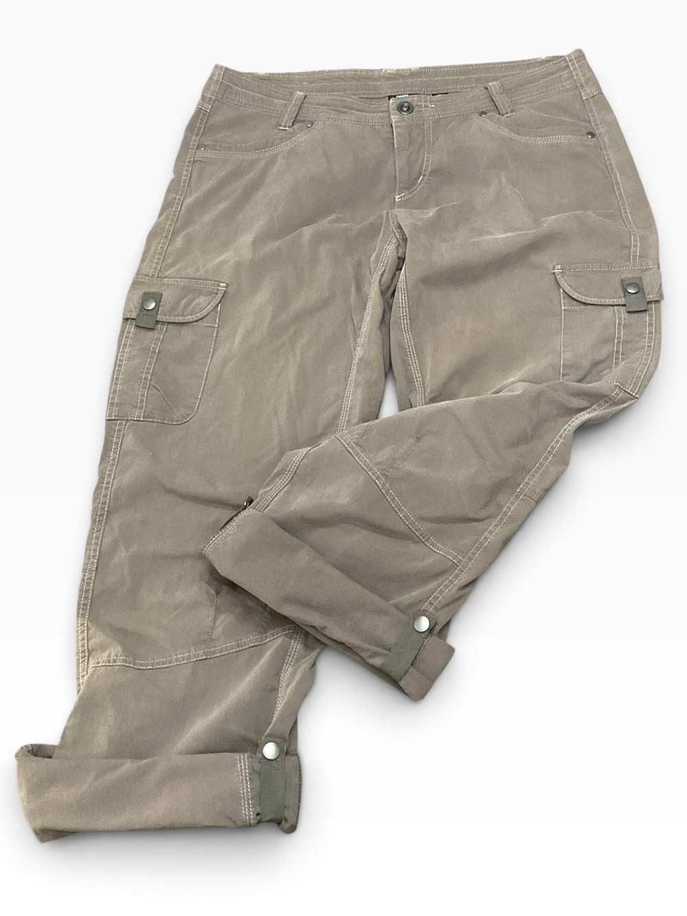 Kuhl Splash Roll Up Convertible Cargo Pants Brown Women Size 14 EUC